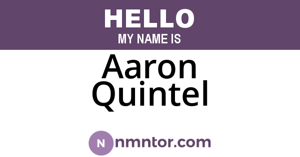 Aaron Quintel