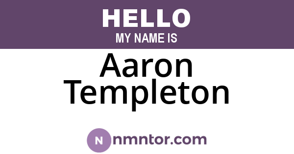 Aaron Templeton