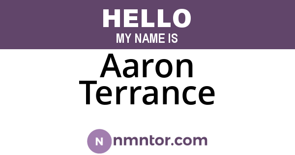 Aaron Terrance