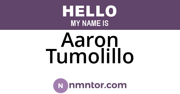 Aaron Tumolillo