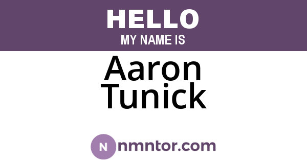 Aaron Tunick