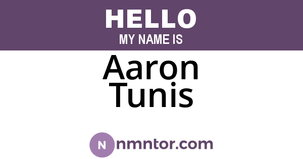 Aaron Tunis