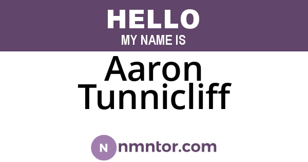 Aaron Tunnicliff