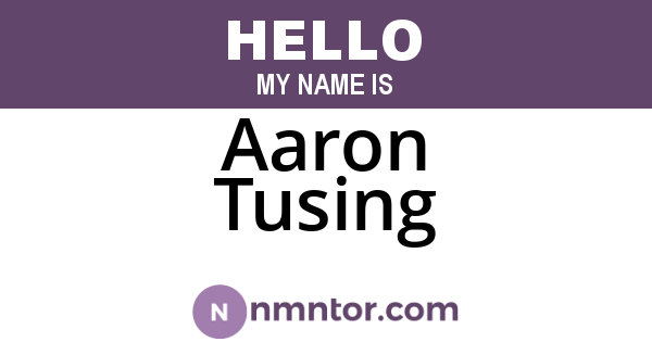 Aaron Tusing