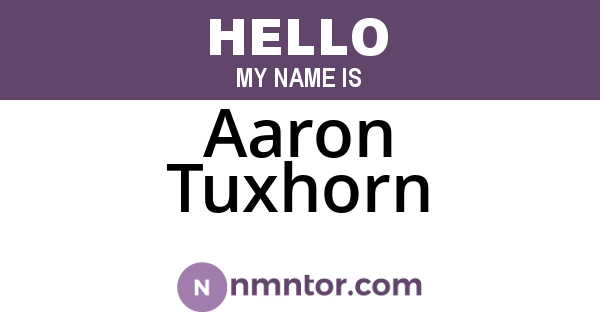 Aaron Tuxhorn