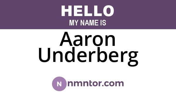 Aaron Underberg