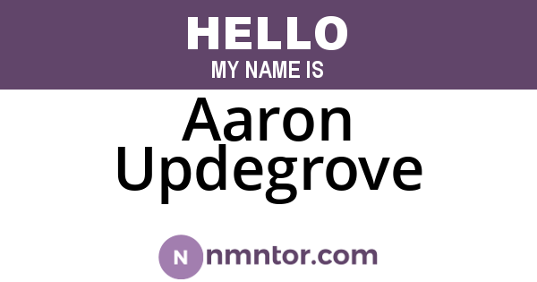 Aaron Updegrove