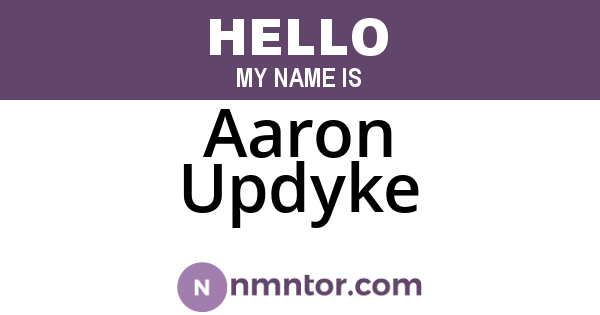 Aaron Updyke