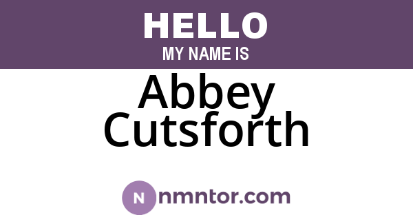 Abbey Cutsforth