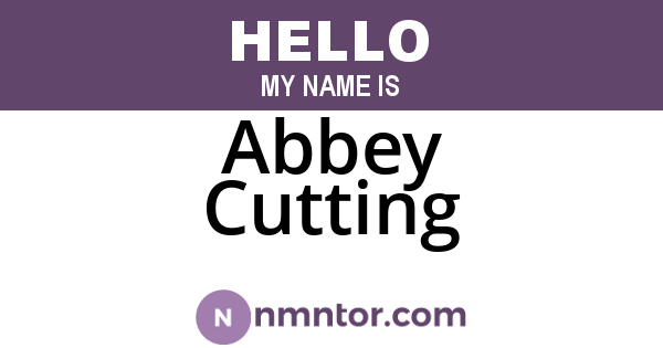 Abbey Cutting
