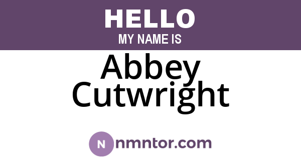 Abbey Cutwright