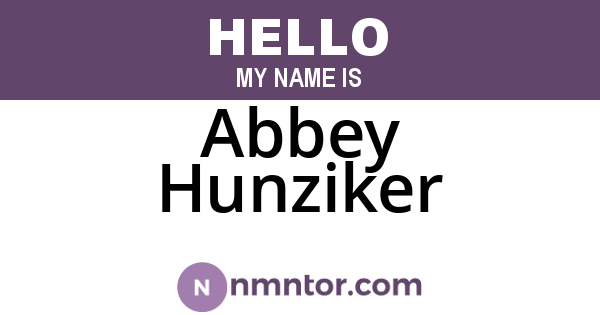 Abbey Hunziker