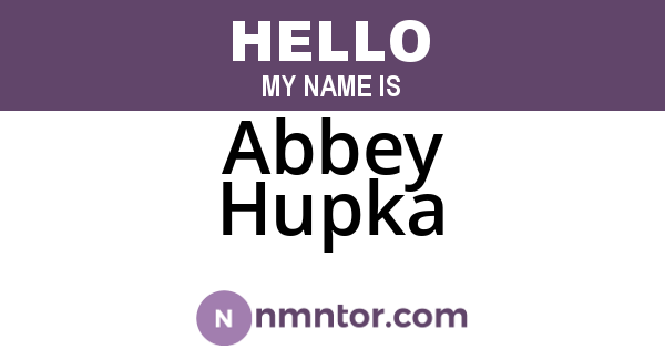 Abbey Hupka