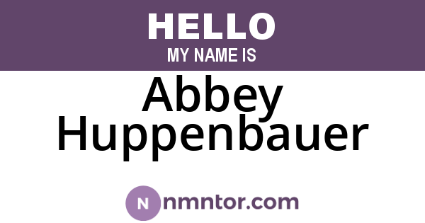 Abbey Huppenbauer