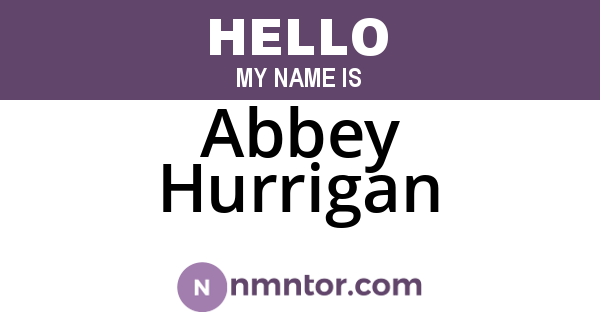 Abbey Hurrigan