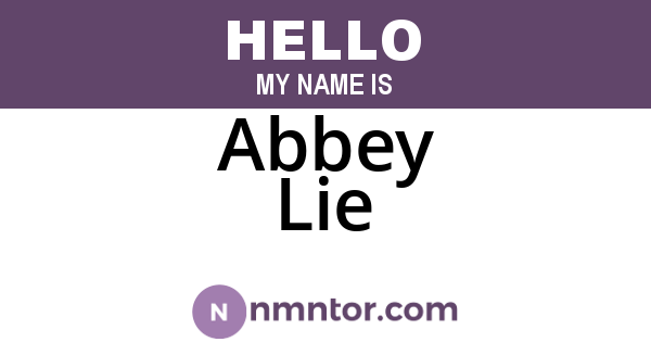 Abbey Lie