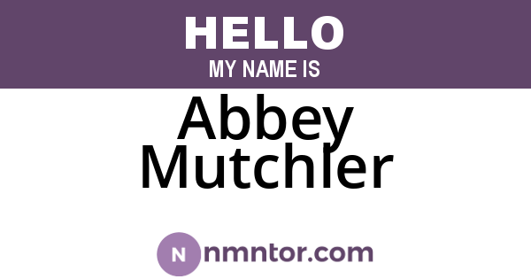 Abbey Mutchler