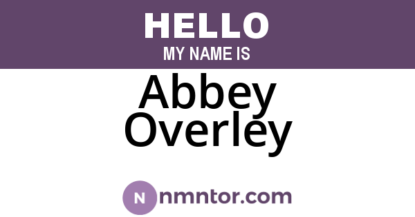 Abbey Overley
