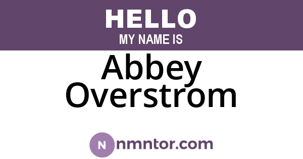 Abbey Overstrom