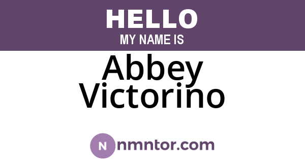 Abbey Victorino