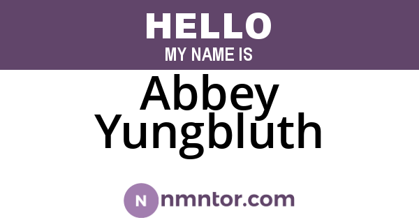 Abbey Yungbluth