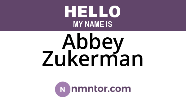 Abbey Zukerman