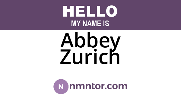 Abbey Zurich