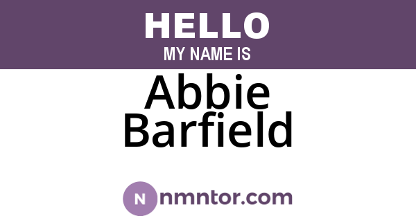Abbie Barfield