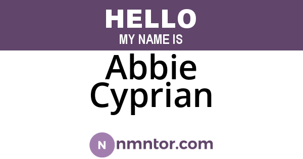 Abbie Cyprian