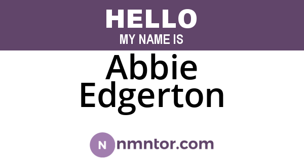 Abbie Edgerton