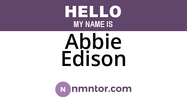 Abbie Edison