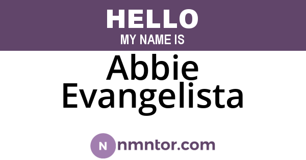 Abbie Evangelista