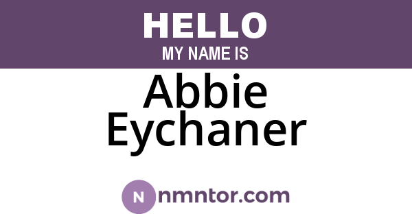 Abbie Eychaner