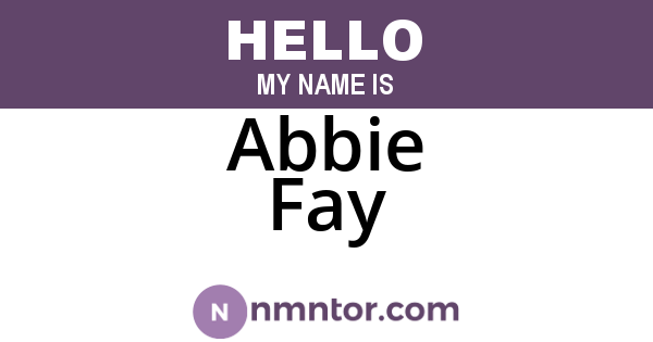 Abbie Fay