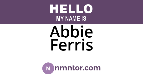 Abbie Ferris