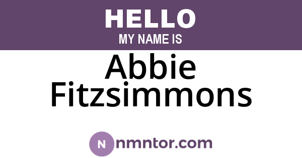 Abbie Fitzsimmons
