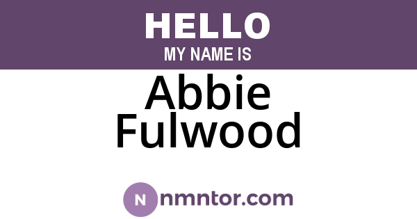 Abbie Fulwood