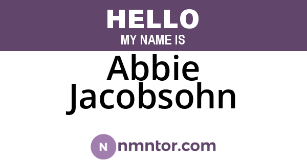 Abbie Jacobsohn