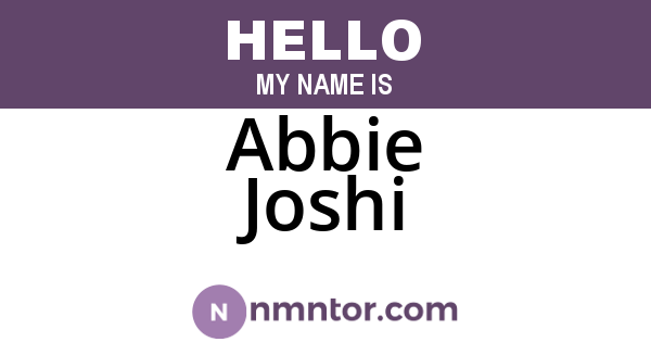 Abbie Joshi