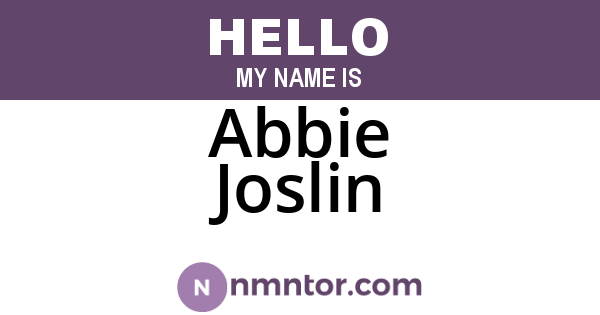 Abbie Joslin