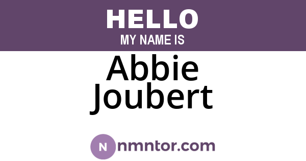 Abbie Joubert