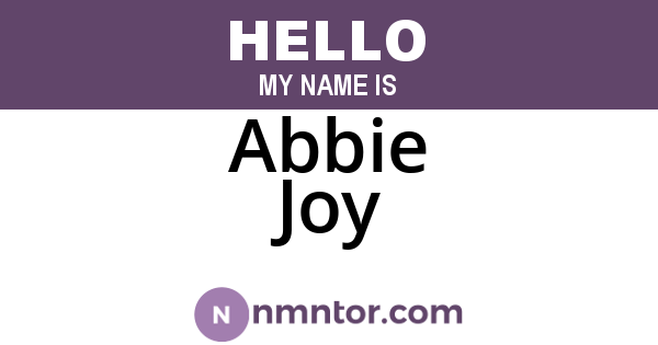 Abbie Joy