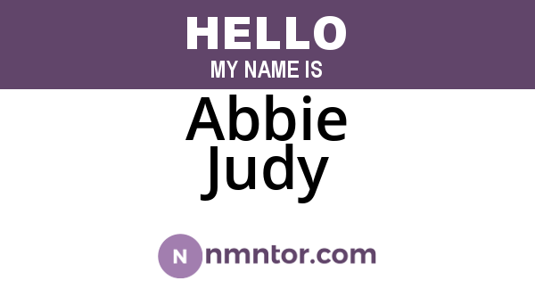 Abbie Judy