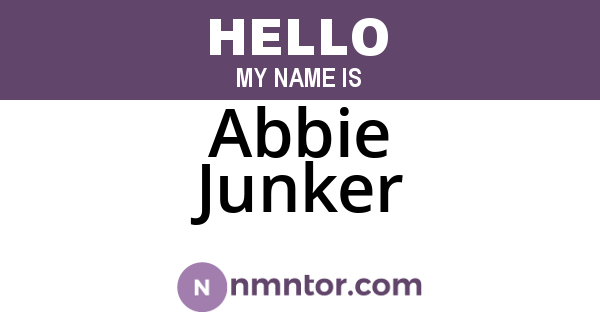 Abbie Junker