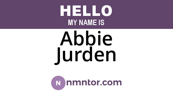 Abbie Jurden