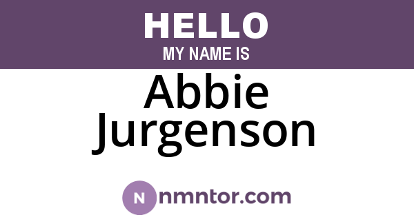 Abbie Jurgenson