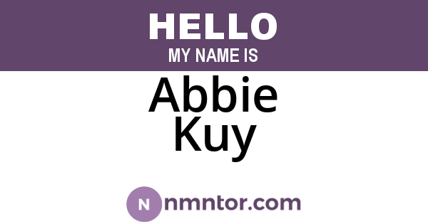 Abbie Kuy