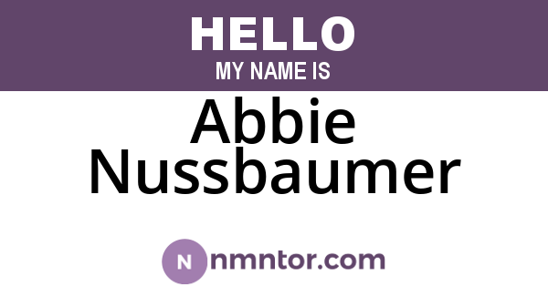 Abbie Nussbaumer