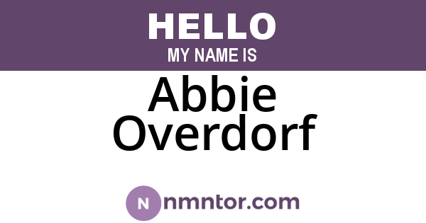 Abbie Overdorf
