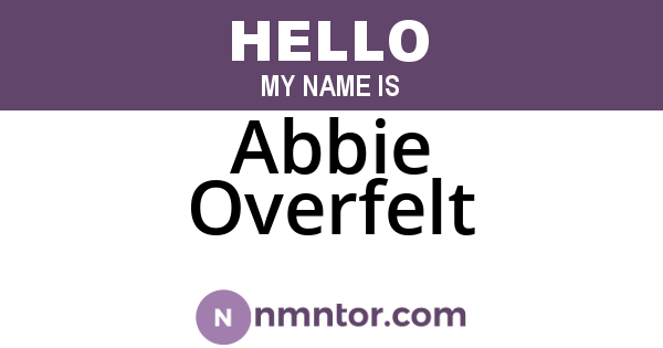 Abbie Overfelt